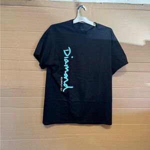 Black and green Diamond Supply Co. cotton streetwear tee #skater